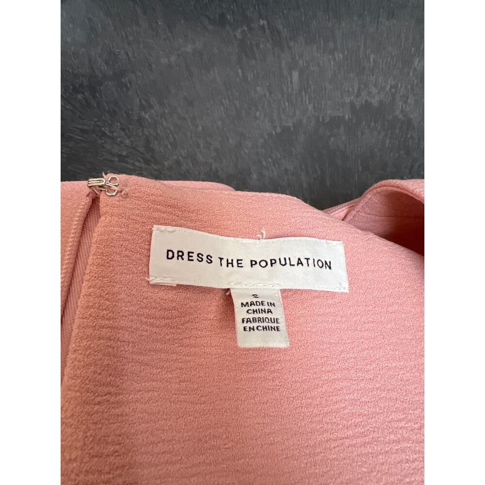 Dress The Population Elle Sweetheart Sheath Midi Dress Pink Womens Size S Small - Picture 3 of 4
